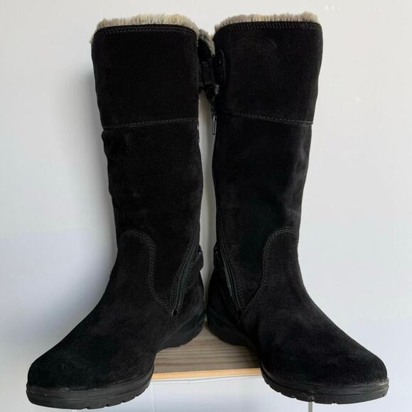 Clark’s Sheba Ayer Fur Cuff Suede Boots Womens Size 7 - Picture 2 of 12